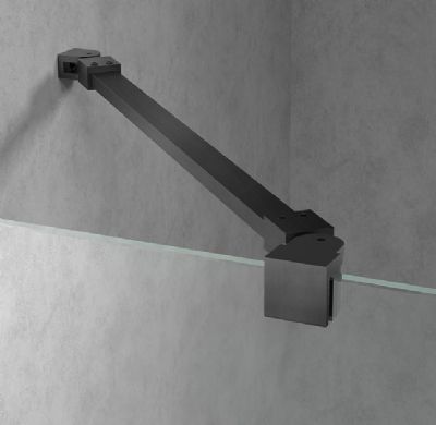 TAILORED T18 GUNMETAL WETROOM ARM CORNER SWIVEL BRACKETS (arm not included), 7132